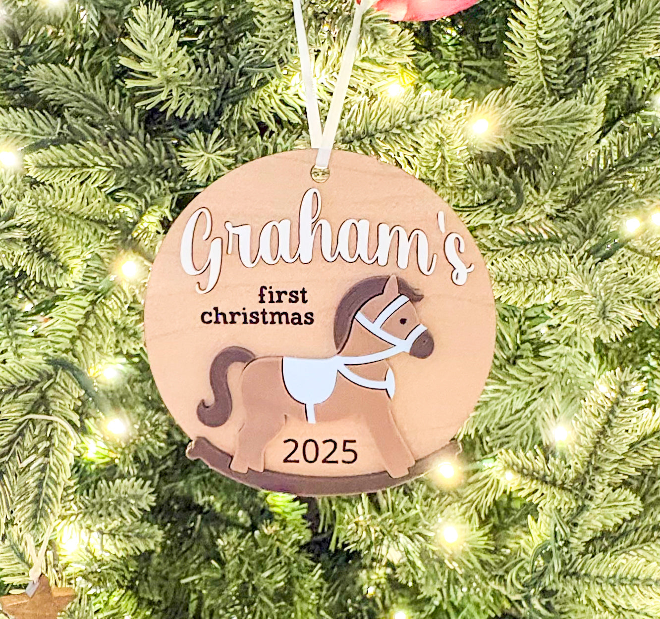 Babys First Christmas Rocking Horse